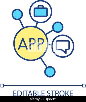 App network RGB color icon Stock Vector