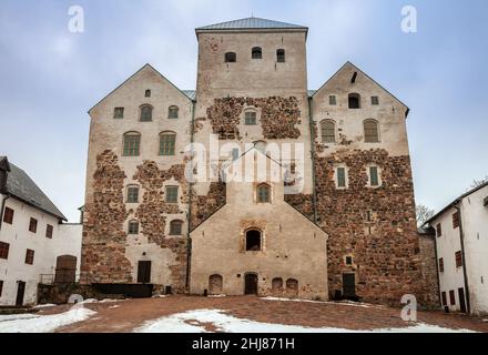 Medieval Swedish castle Abo (Finnish Turun linna) in Turku city, Finland Stock Photo