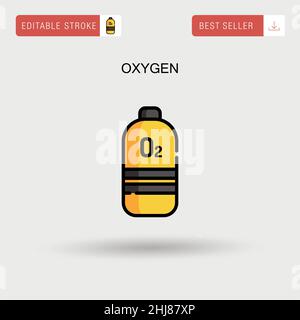 Oxygen Simple vector icon. Stock Vector