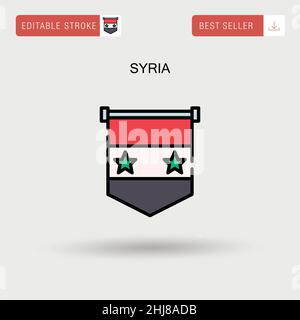 Syria Simple vector icon. Stock Vector