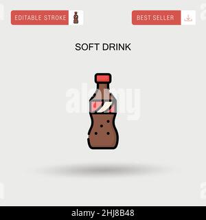 Soft drink Simple vector icon. Stock Vector