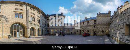 Inside of the Schwarzenbersky Palace at Hradcany Square in Prague, Czech Republic Stock Photo