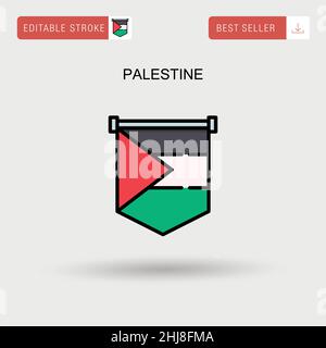 Palestine Simple vector icon. Stock Vector