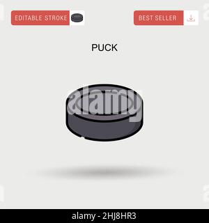 Ice Hockey Puck Vector Icon Stock Vector - Illustration of icon, pictogram:  147676262