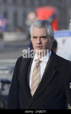 James Cartlidge MP (Con: South Suffolk) in Parliament Square, Jan 2022 Stock Photo