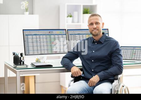 Spreadsheet Analyst Employee Or Professional Medical Coder Stock Photo