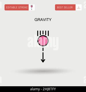 Gravity Simple vector icon. Stock Vector