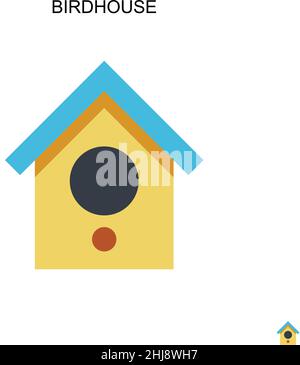 Birdhouse Simple vector icon. Illustration symbol design template for web mobile UI element. Stock Vector