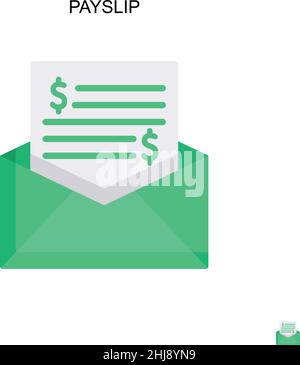 Payslip Simple vector icon. Illustration symbol design template for web mobile UI element. Stock Vector