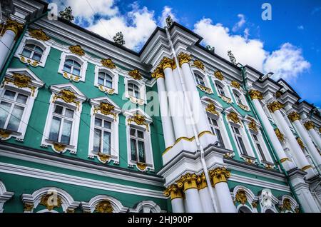 The State Hermitage Museum is a museum of art and culture in Saint Petersburg, Russia. Stock Photo