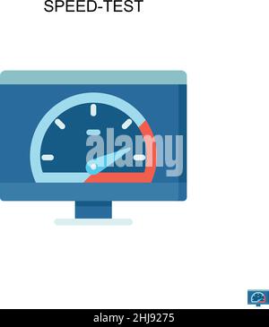 Speed-test Simple vector icon. Illustration symbol design template for web mobile UI element. Stock Vector