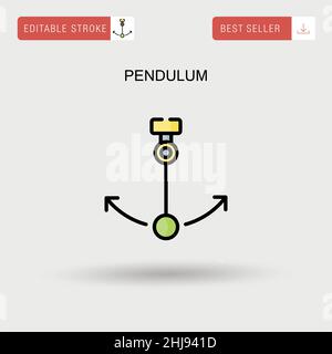 Pendulum Simple vector icon. Stock Vector