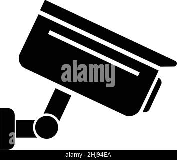 surveillance camera icon,simple flat design - vector Stock Vector