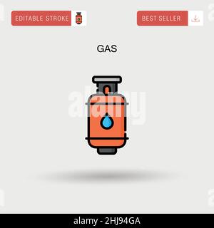 Gas Simple vector icon. Stock Vector