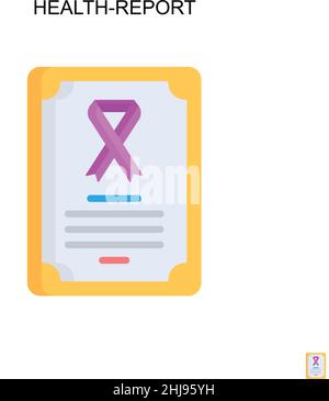 Health-report Simple vector icon. Illustration symbol design template for web mobile UI element. Stock Vector