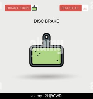 Disc brake Simple vector icon. Stock Vector