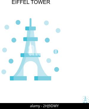 Eiffel tower Simple vector icon. Illustration symbol design template for web mobile UI element. Stock Vector