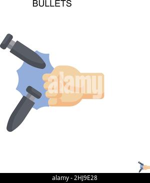 Bullets Simple vector icon. Illustration symbol design template for web mobile UI element. Stock Vector