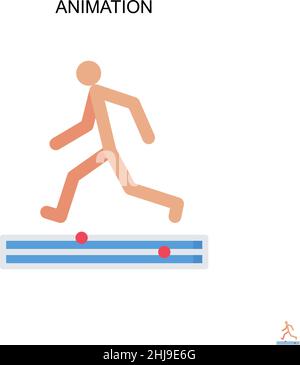 Animation Simple vector icon. Illustration symbol design template for web mobile UI element. Stock Vector