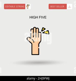 High five Simple vector icon. Stock Vector