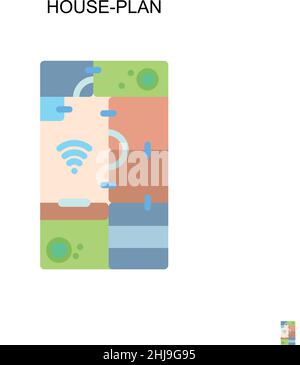 House-plan Simple vector icon. Illustration symbol design template for web mobile UI element. Stock Vector