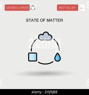 State of matter Simple vector icon. Stock Vector