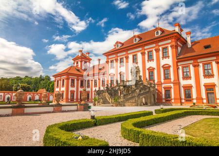 View of Troja Palace, located in Prague, Czech Republic, Europe. Stock Photo