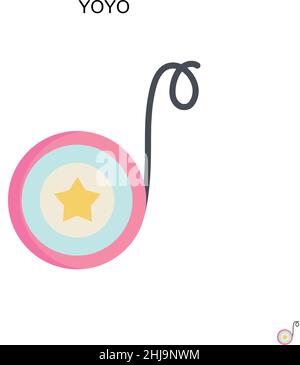 Yoyo Simple vector icon. Illustration symbol design template for web mobile UI element. Stock Vector