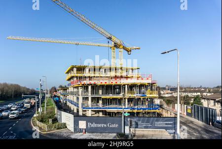 An apartment building under construction in Palmerstown, Dublin, Ireland. Stock Photo