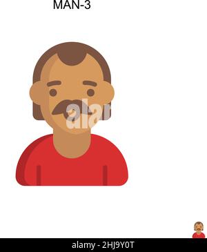 Man-3 Simple vector icon. Illustration symbol design template for web mobile UI element. Stock Vector