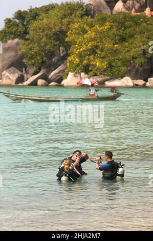 Scuba diving in Koh Toa Stock Photo