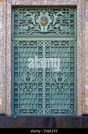 Ancient window grid, Rio de Janeiro Stock Photo