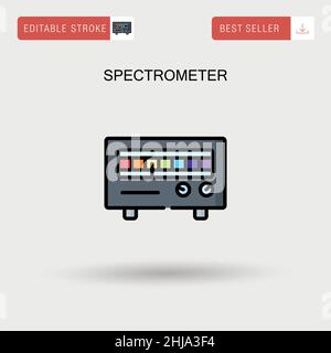 atomic absorption spectrometer line icon vector illustration Stock ...