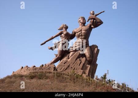 African Renaissance monument in Dakar, the capital of Senegal Stock Photo