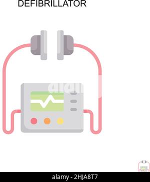 Defibrillator Simple vector icon. Illustration symbol design template for web mobile UI element. Stock Vector