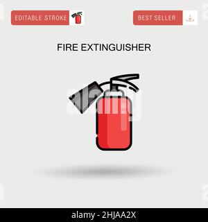 Fire extinguisher Simple vector icon. Stock Vector
