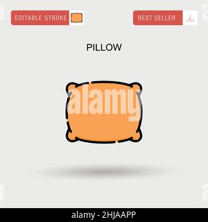 Pillow Simple vector icon. Stock Vector