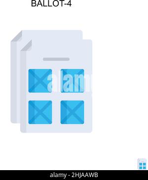 Ballot-4 Simple vector icon. Illustration symbol design template for web mobile UI element. Stock Vector