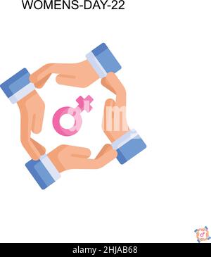 Womens-day-22 Simple vector icon. Illustration symbol design template for web mobile UI element. Stock Vector