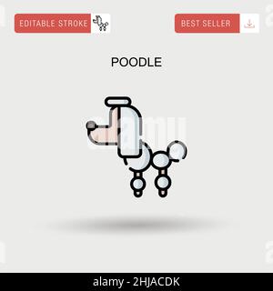 Cute toy poodle dog portrait hand drawn sketch Pets Vector illustration ...