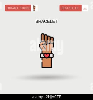 Bracelet Simple vector icon. Stock Vector