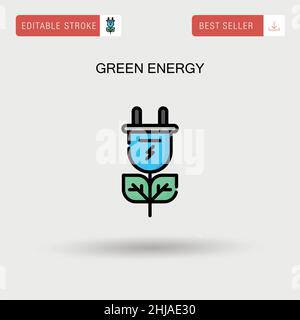 Green energy Simple vector icon. Stock Vector