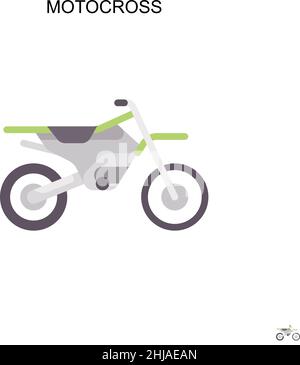 Motocross Simple vector icon. Illustration symbol design template for web mobile UI element. Stock Vector