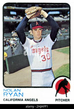 Nolan Ryan #30 California Angels White 1973 Mitchell & Ness