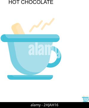 Hot chocolate Simple vector icon. Illustration symbol design template for web mobile UI element. Stock Vector