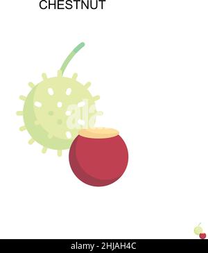 Chestnut tree icon. Simple illustration of chestnut tree vector icon ...