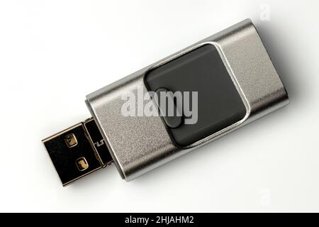 device for transferring data from iphone to computer Stock Photo