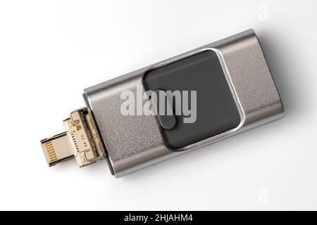 device for transferring data from iphone to computer Stock Photo
