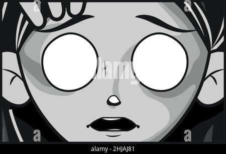 scary anime girl Stock Vector Image & Art - Alamy