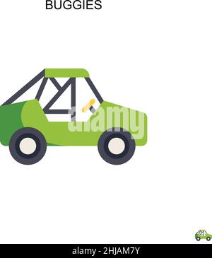 Buggies Simple vector icon. Illustration symbol design template for web mobile UI element. Stock Vector